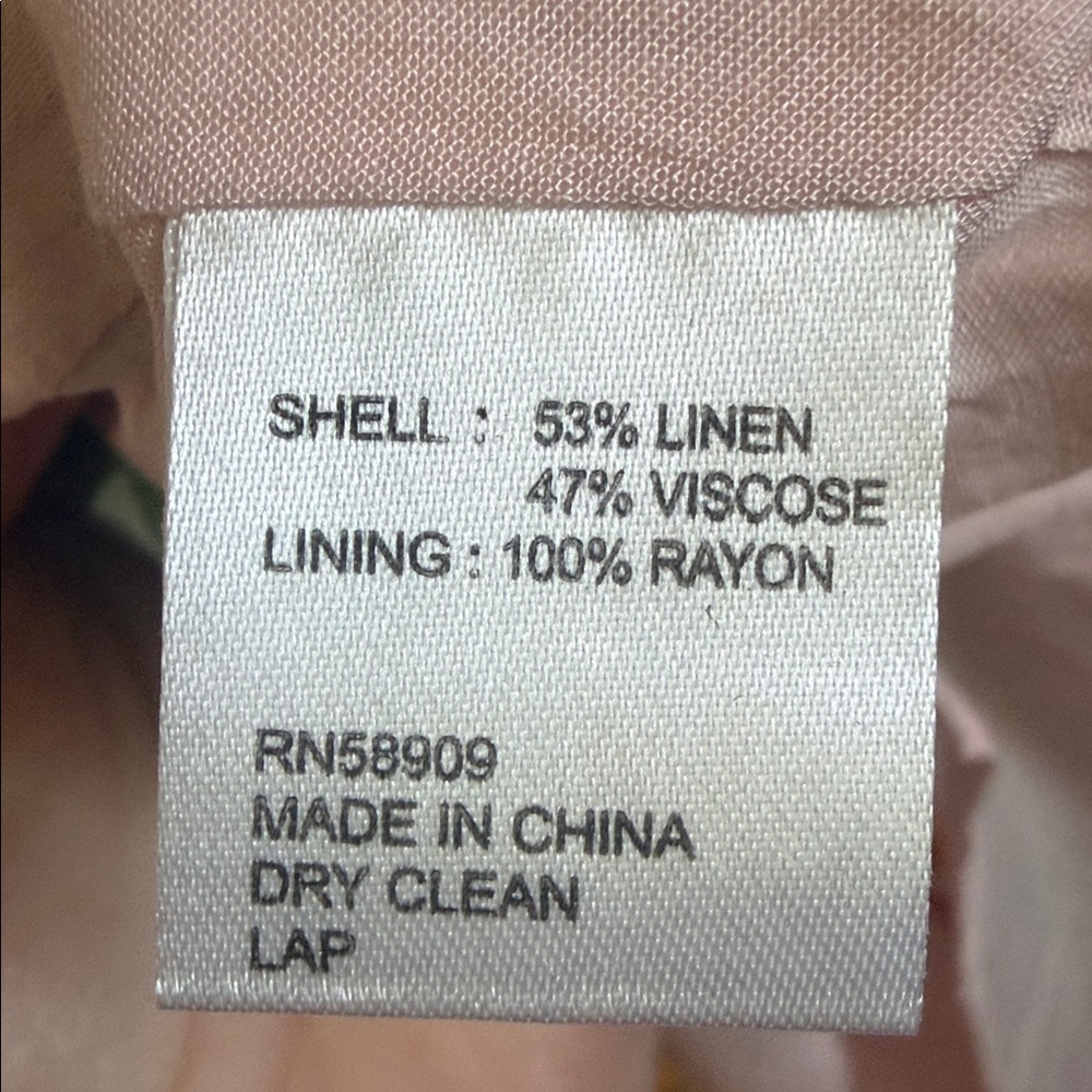 NWT Antonio Melani Eliana Printed Linen Square Neck Dress Size XL - Picture 6 of 6